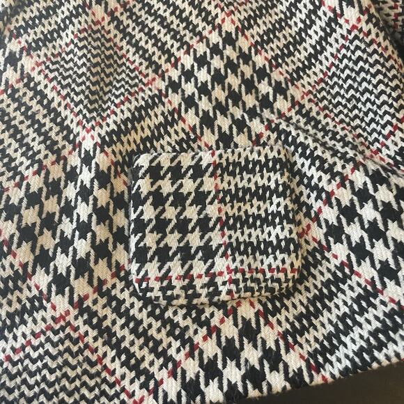 Allison Taylor Houndstooth Plaid Coat Jacket Size 14 Preppy Academia Career - Picture 8 of 10
